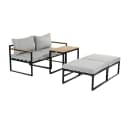 Greemotion Balkonset Retiro 5-tlg. Aluminium Grau Holz-Optik Bild 1