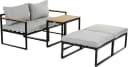 Greemotion Balkonset Retiro 5-tlg. Aluminium Grau Holz-Optik Bild 5