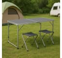 Greemotion Campingtisch Faro Set 5-tlg. Anthrazit Aluminium Klappbar Bild 1