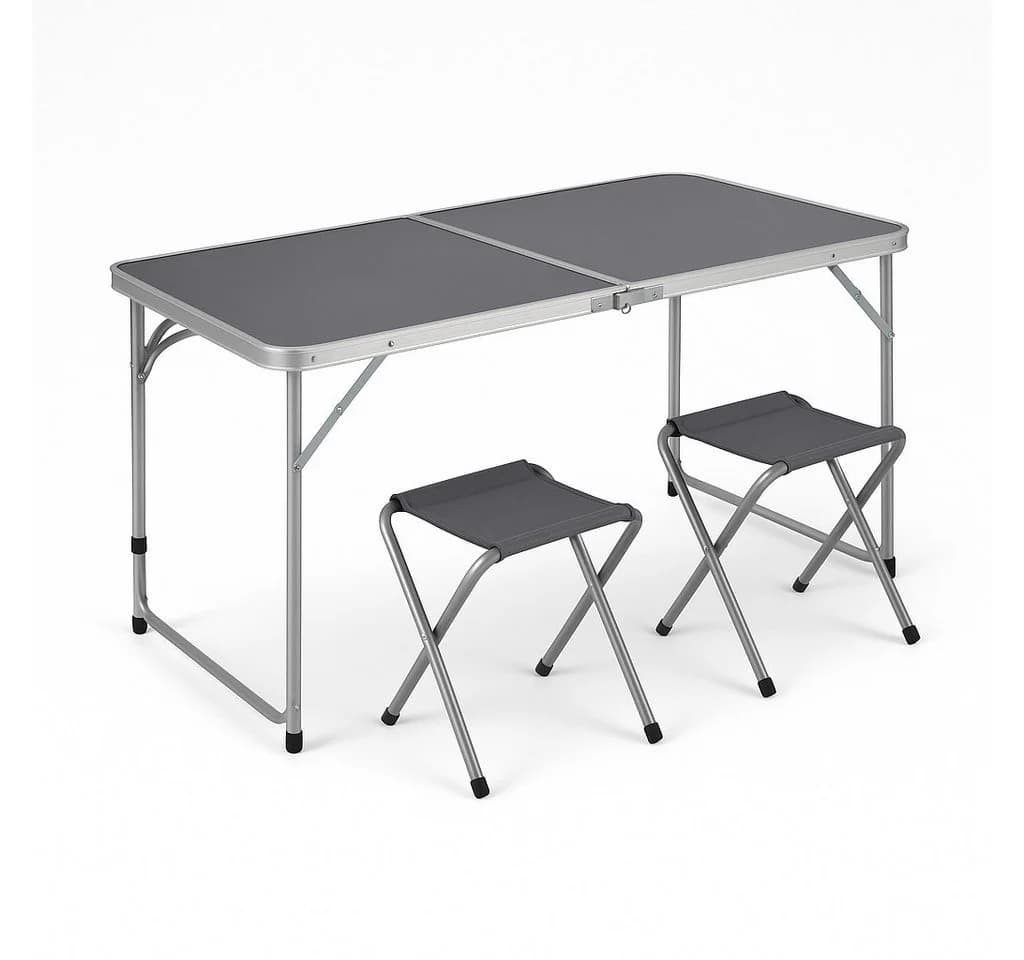 Greemotion Campingtisch Faro Set 5-tlg. Anthrazit Aluminium Klappbar - Bild 2