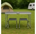 Greemotion Campingtisch Faro Set 5-tlg. Anthrazit Aluminium Klappbar Bild 3