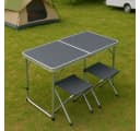 Greemotion Campingtisch Faro Set 5-tlg. Anthrazit Aluminium Klappbar Bild 4
