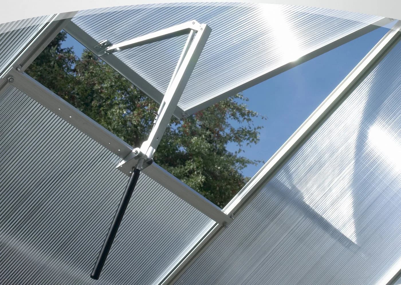 Gewächshaus-Fensteröffner VITAVIA Thermovent Silber Stahl - Bild 2
