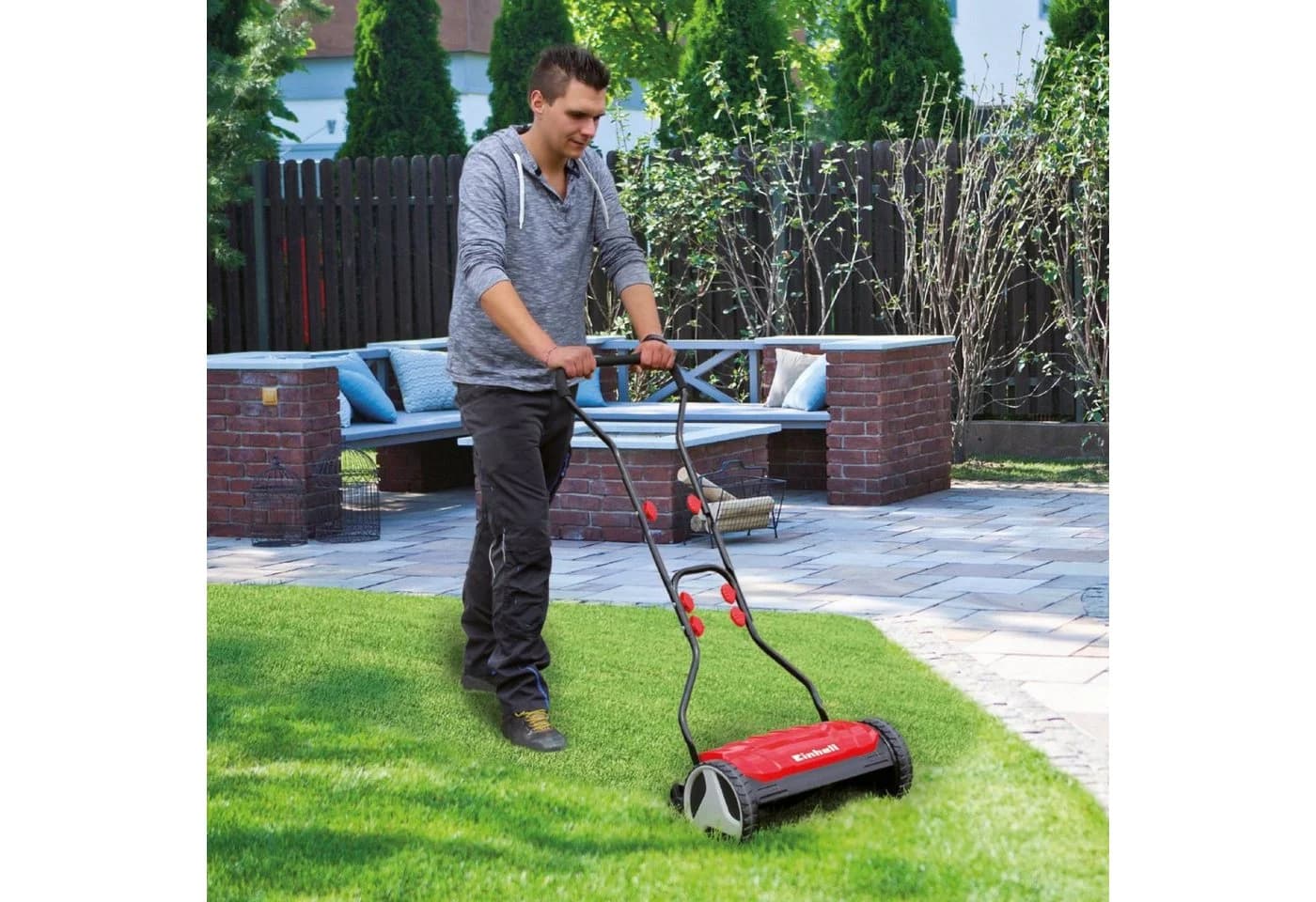 Einhell Hand-Rasenmäher GE-HM 38 S Rot - Bild 5