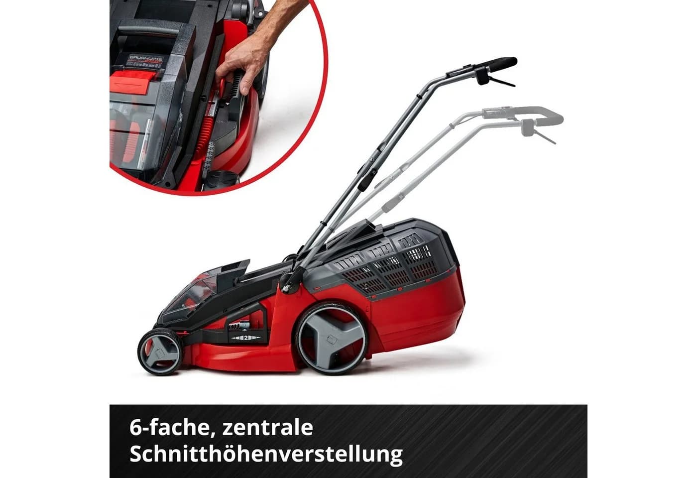 Einhell Akkurasenmäher GE-CM 43 Li M Kit Rot 43cm - Bild 5
