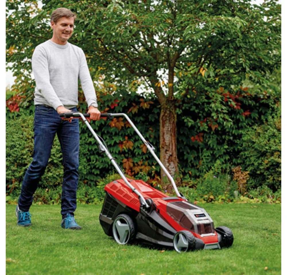 Einhell Akku-Rasenmäher GE-CM 36/36 Li SET Rot mit 2 Akkus