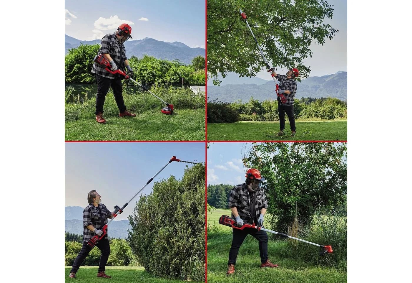 Einhell GE-LM 36/4in1 Li-Solo Akku-Multifunktionsgerät Rot