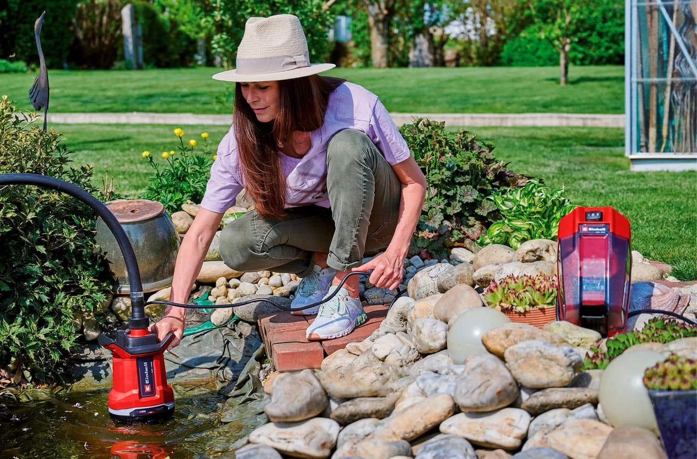 Einhell Akku-Schmutzwasserpumpe GE-DP 18/25 Li - Solo Rot