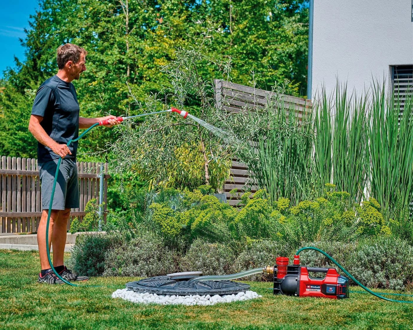 Einhell Akku-Gartenpumpe AQUINNA 36/38 F LED 36V Power X-Change