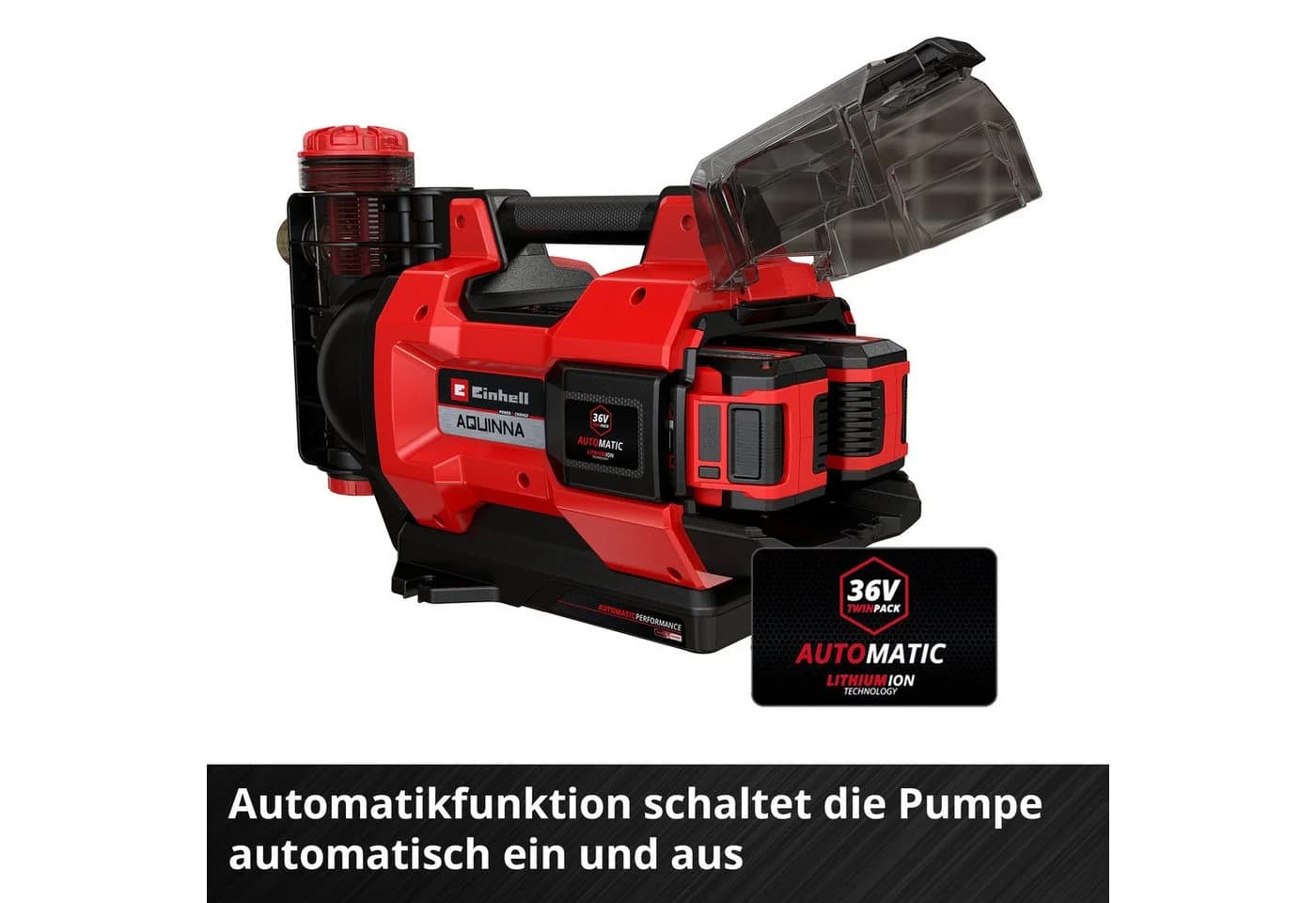 Einhell AQUINNA 36/38 F LED AUTOMATIC Akku-Gartenpumpe Rot - Bild 5