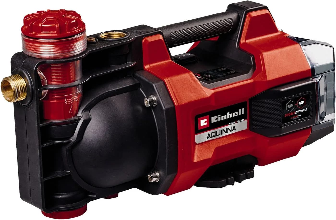 Einhell AQUINNA 18/30 F LED Akku-Gartenpumpe 3000 l/h Power X-Change Rot - Bild 2