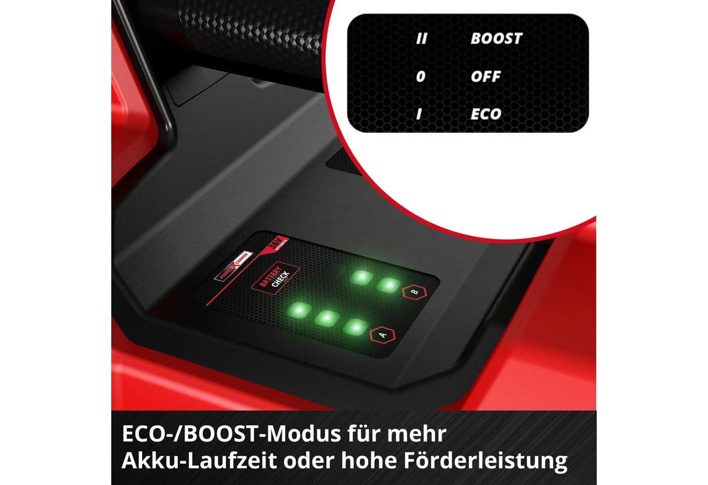 Einhell AQUINNA 18/30 F LED Akku-Gartenpumpe 3000 l/h Power X-Change Rot - Bild 4