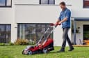 Einhell Akku-Rasenmäher RASARRO 36/34 Rot mit 2x Akku Bild 1