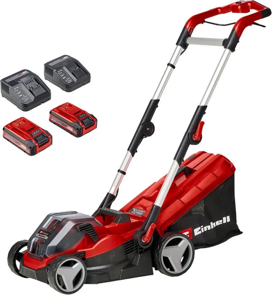 Einhell Akku-Rasenmäher RASARRO 36/34 Rot mit 2x Akku - Bild 2