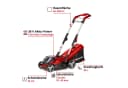 Einhell Akku-Rasenmäher RASARRO 36/34 Rot mit 2x Akku Bild 3
