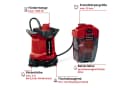 Einhell Akku-Schmutzwasserpumpe GE-DP 18/25 LL Li-Solo Rot Bild 3