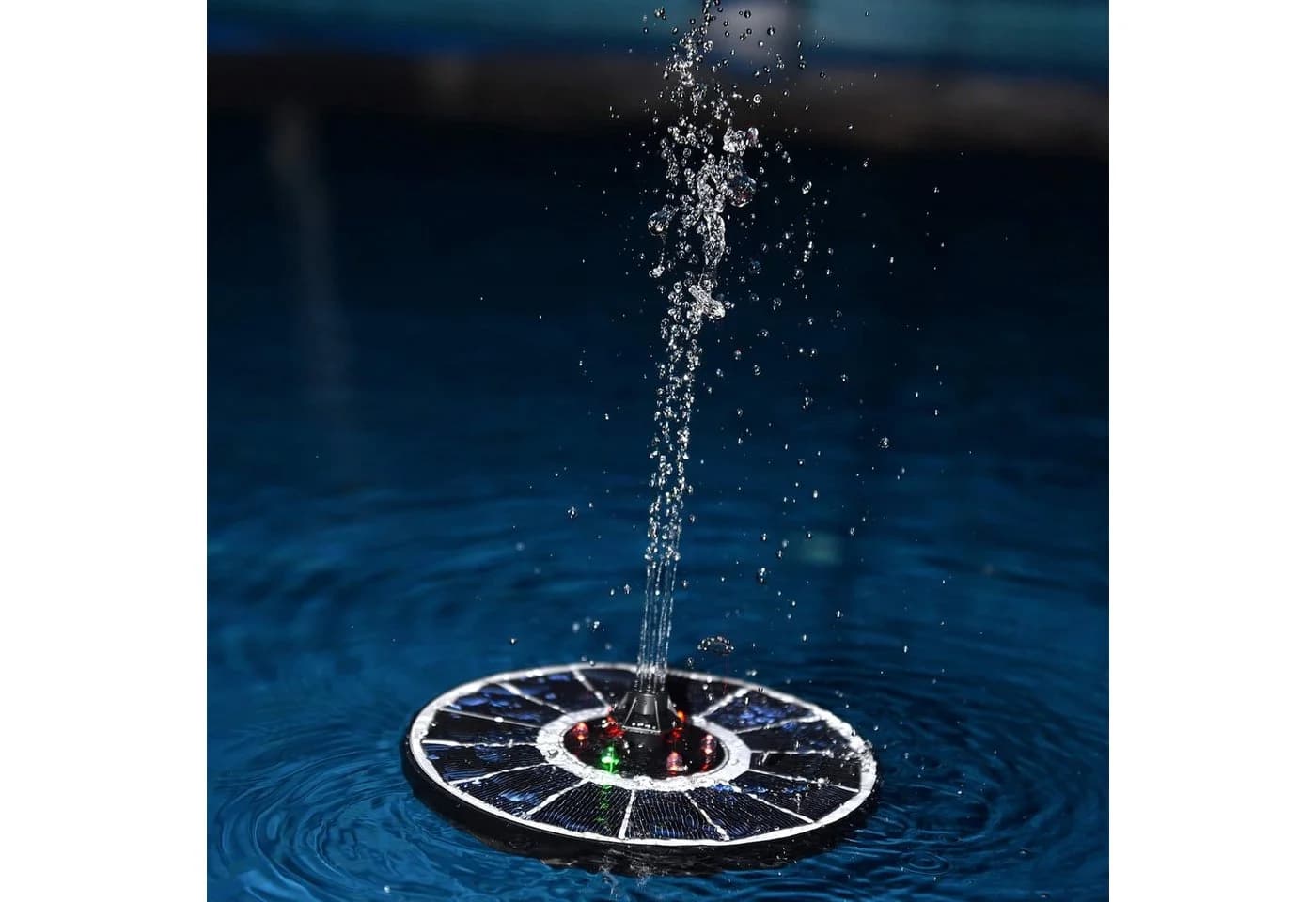Heissner Solar-Insel Teichpumpen-Set mit Akku und 7 Wasserspielen