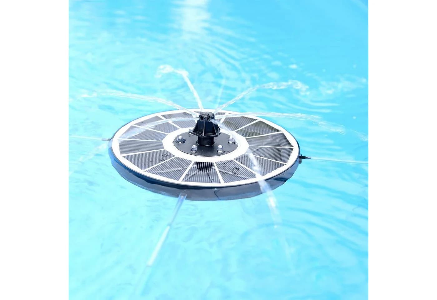 Heissner Solar-Insel Teichpumpen-Set mit Akku und 7 Wasserspielen - Bild 3