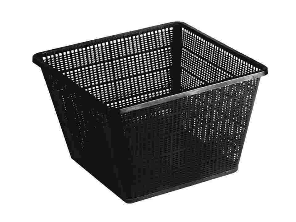 Heissner Wasserpflanzkorb 28x28 cm Schwarz Engmaschig