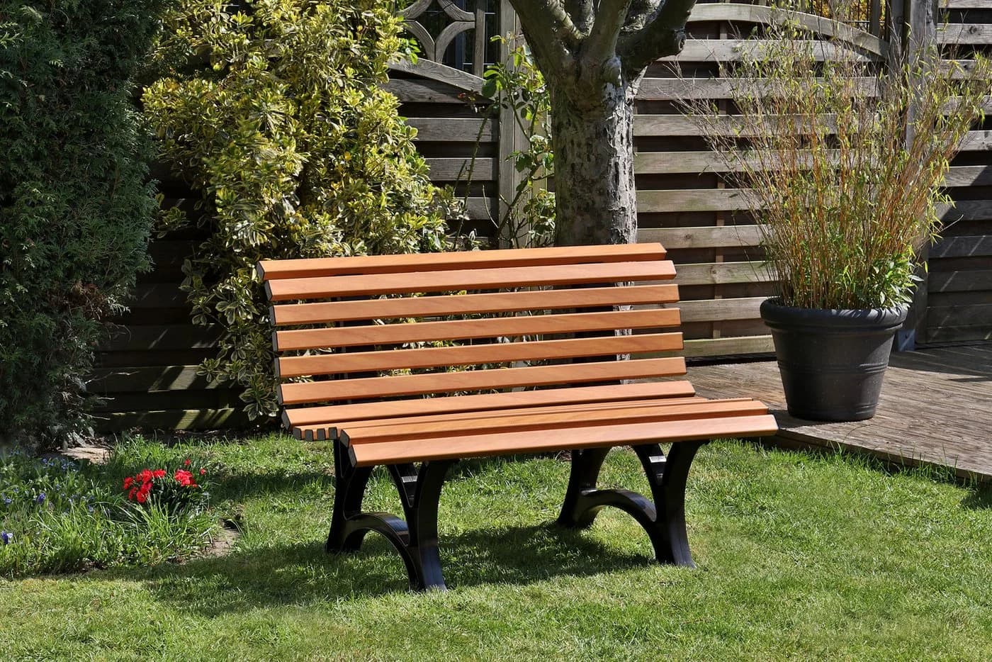 Blome Gartenbank 3er-Bank Helgoland 150 cm Holzoptik - Bild 2