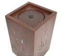 Frank Flechtwaren Gartenbrunnen Blumenwiese Metall Rostfinish LED Bild 5