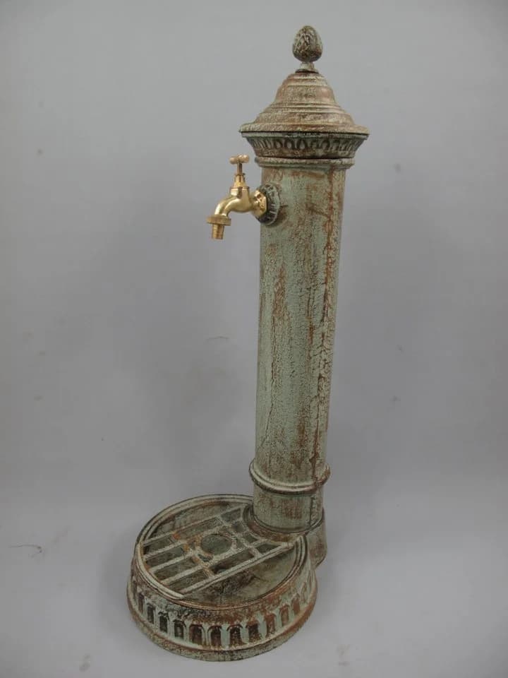Gremegro Gartenbrunnen Wassersäule Gusseisen Antik Grün 78cm
