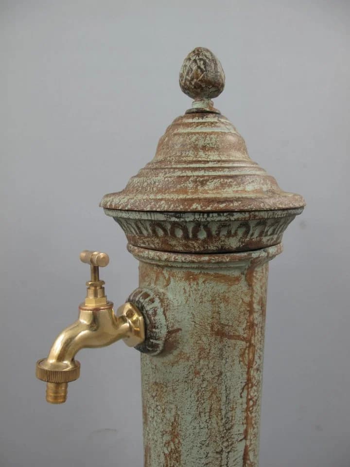 Gremegro Gartenbrunnen Wassersäule Gusseisen Antik Grün 78cm - Bild 3