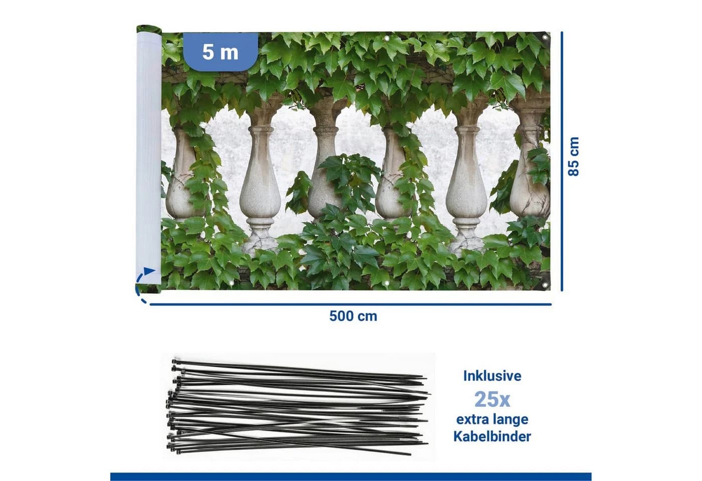 Maximex Balkonsichtschutz Ivy Fence 5m x 35cm - Bild 4