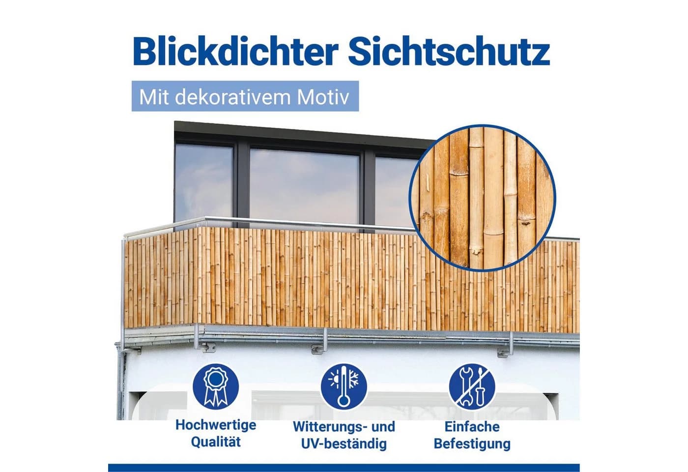 Balkon-Sichtschutz Bambus 5 m Maximex - Bild 4