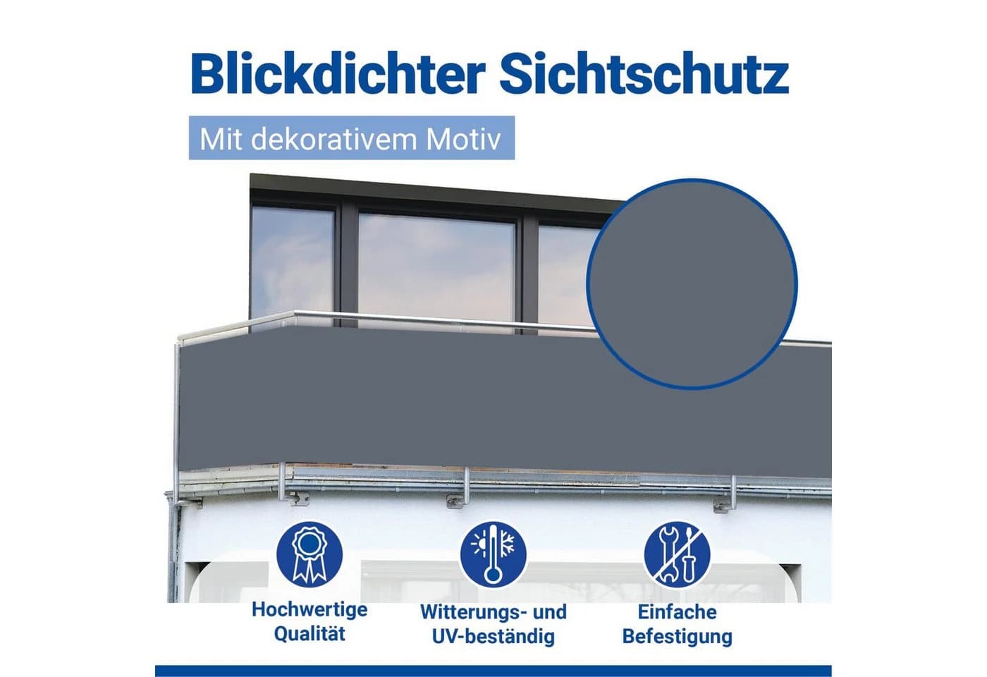Balkon-Sichtschutz Anthrazit Maximex - Bild 4