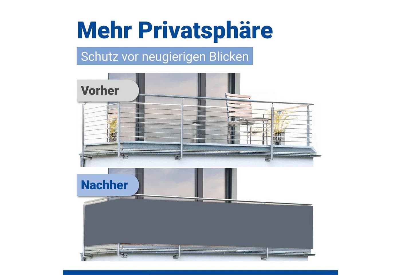 Balkon-Sichtschutz Anthrazit Maximex - Bild 5