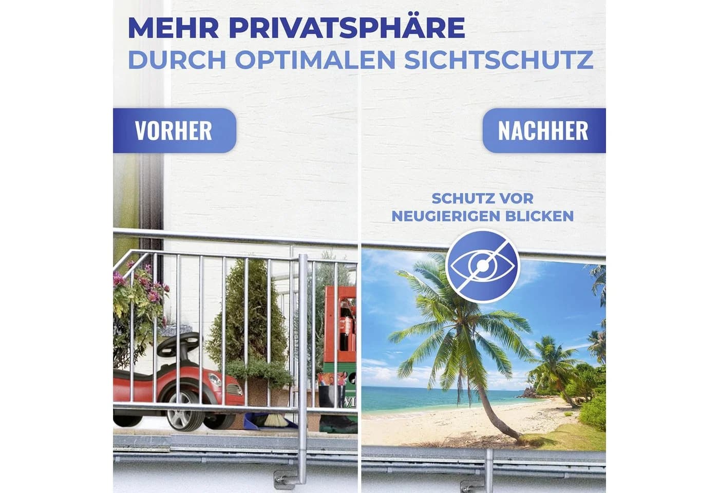 Maximex Balkonsichtschutz Motiv Karibik UV-beständig - Bild 5
