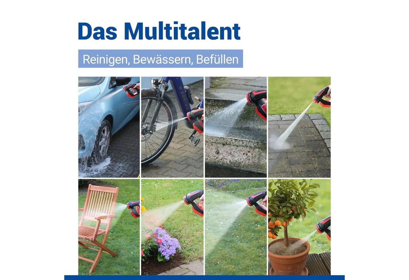 Maximex Multifunktionsbrause 8in1 Gartenbrause mit Seifenreservoir - Bild 5