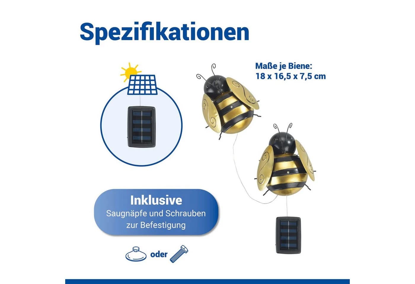 LED Gartenleuchte MAXIMEX 'Modell Biene' Solar - Bild 3