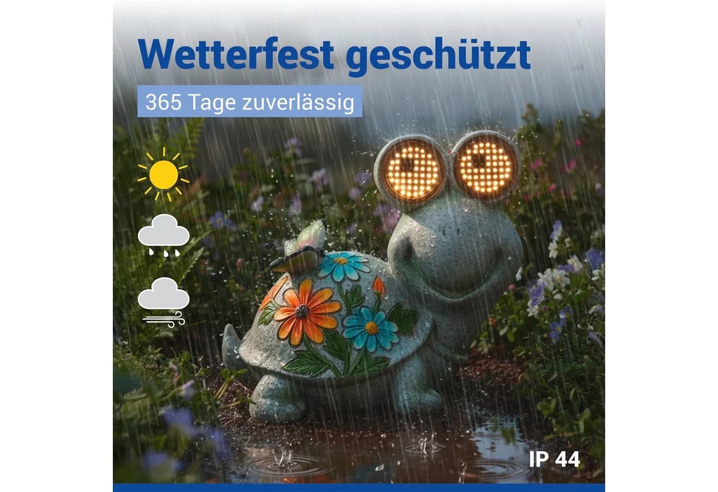 LED Dekofigur MAXIMEX 'Modell Blinky Eyes Schildkröte' - Solar Gartenfigur - Bild 5