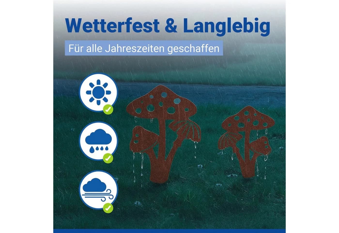 Maximex Gartenstecker Pilz Terracotta Metall - Bild 4