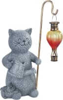 LED Dekofigur Katze und Heißluftballon - Solar Gartenleuchte Bild 2