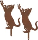 MAXIMEX Gartenstecker Katze & Schmetterling Terracotta Metall Bild 2