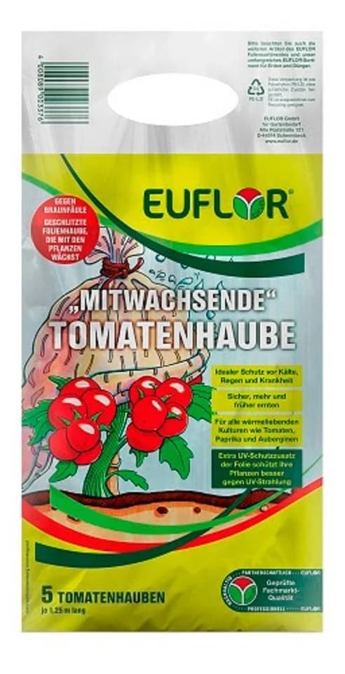 Euflor Tomatenhaube mitwachsend 5 Stück UV-stabil transparent