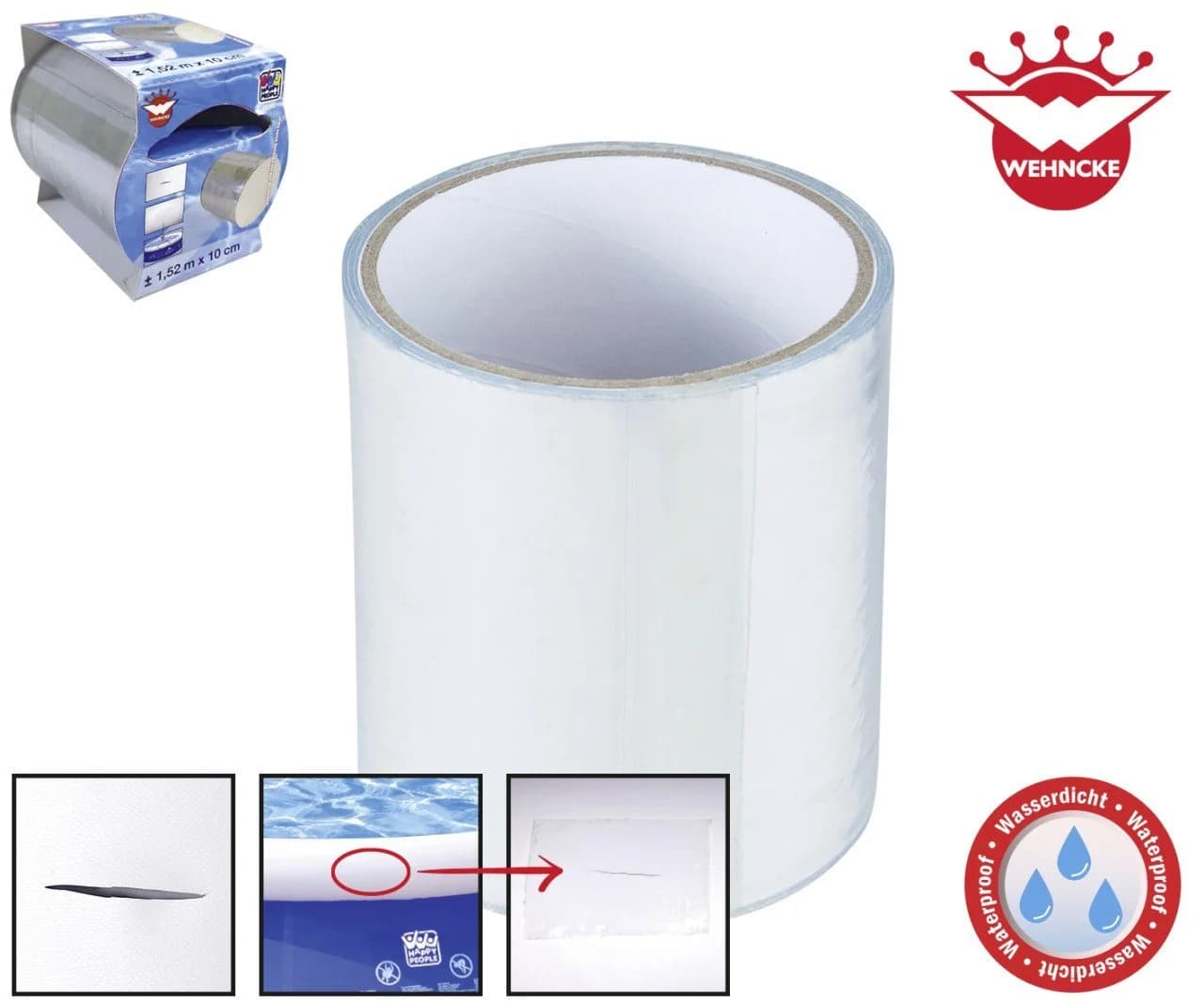 Happy People Reparatur Klebeband für Pools transparent PVC - Bild 2