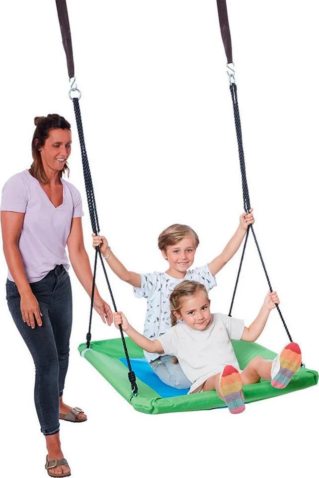 Happy People Nestschaukel-Sitz Rechteck-Schaukel mit wetterfester PE-Matte