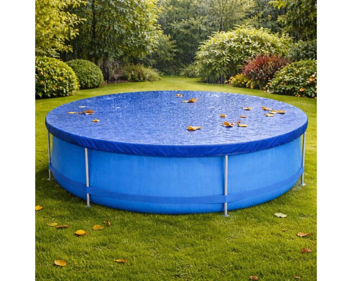 Happy People Poolabdeckung Rund 366 cm mit Gummizug