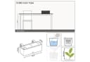 Lechuza® Kräutertopf Cube Color Triple mit Stick-System Sandbraun Bild 3