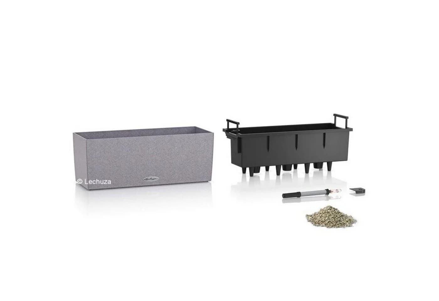 Lechuza® Balkonkasten Balconera Stone 50 sandbeige Komplettset