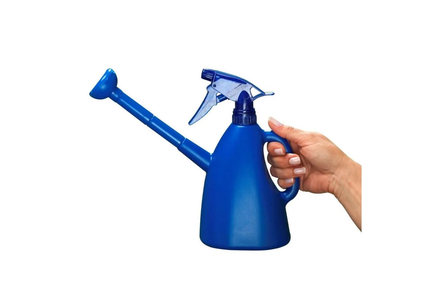 WENKO 2-in-1 Gießkanne 800ml Blau mit Brausekopf und Aufsätzen - Bild 2