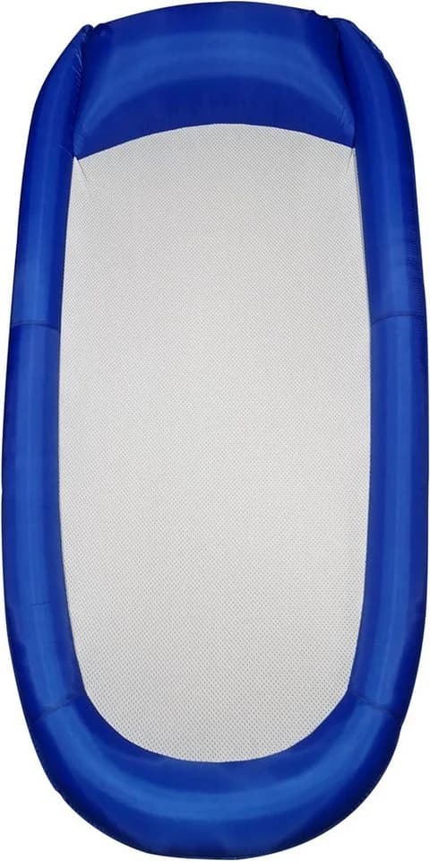 Best Sporting Wasserhängematte Mesh Mat Aufblasbare Luftmatratze Blau-Weiß