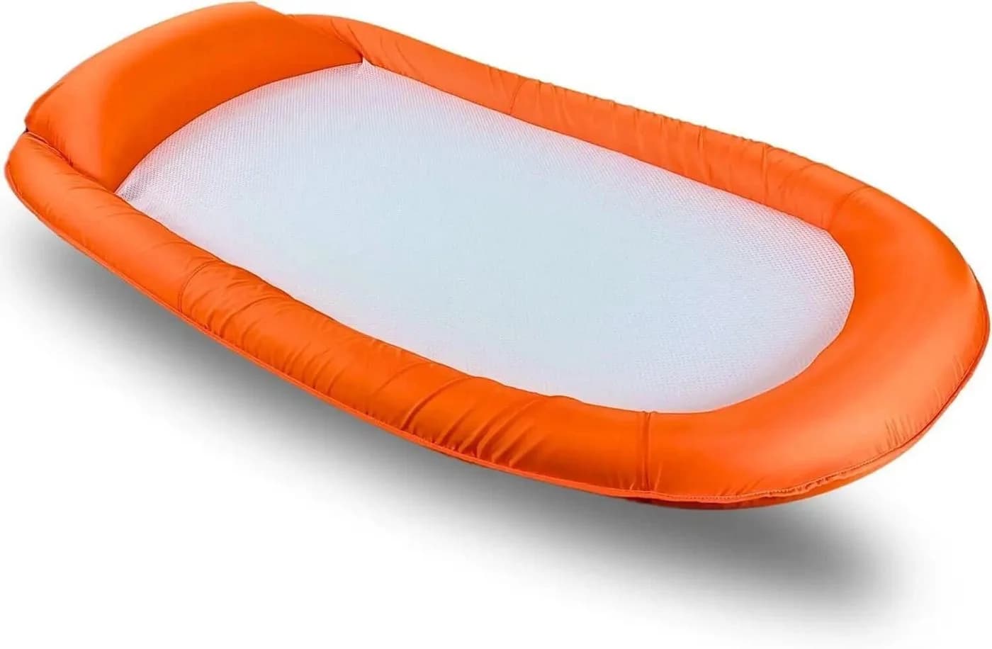 Best Sporting Wasserhängematte Mesh Mat - Aufblasbare Luftmatratze Orange-Weiß - Bild 2