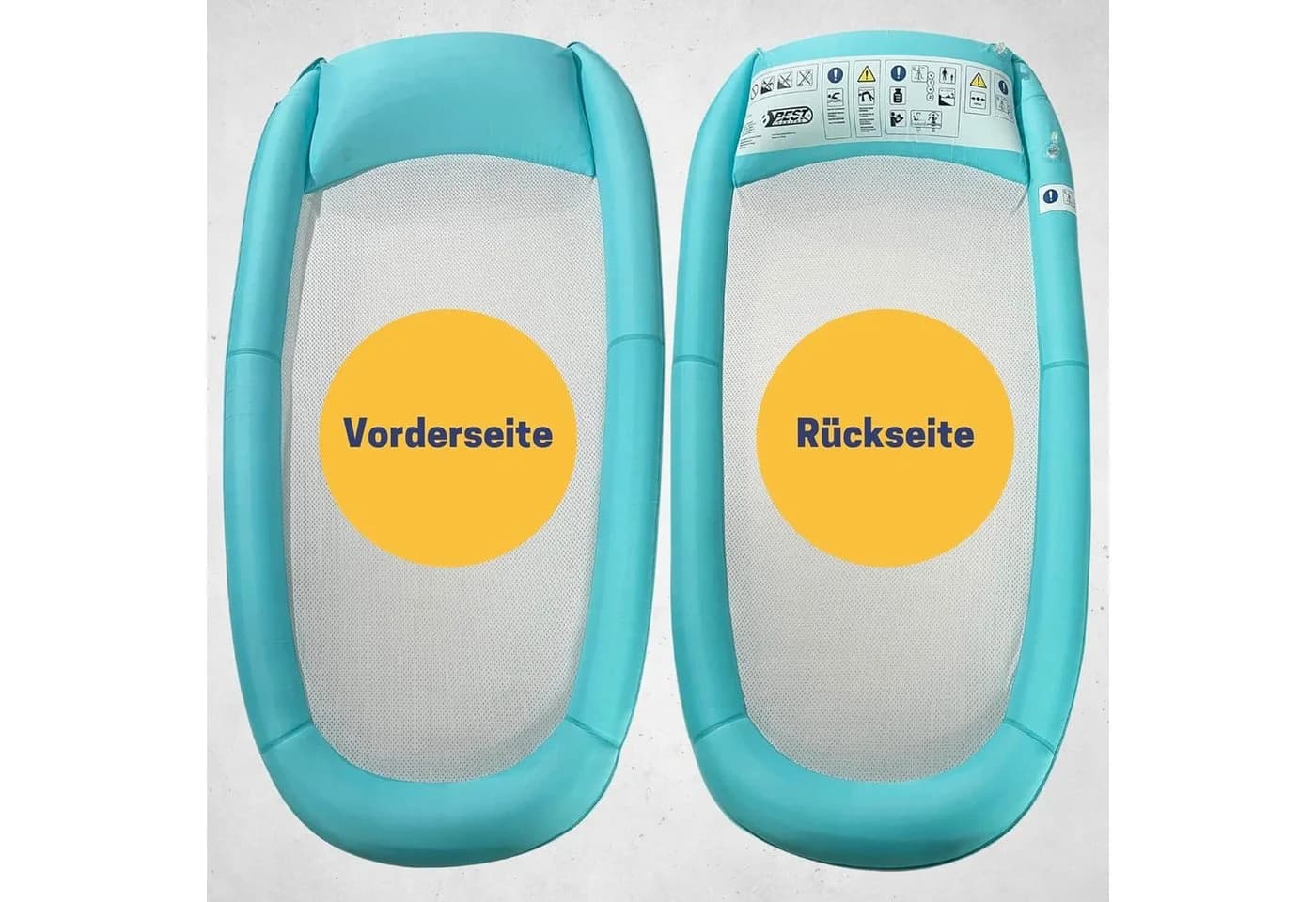 Best Sporting Wasserhängematte Mesh Mat Aufblasbare Luftmatratze Türkis-Weiß - Bild 4