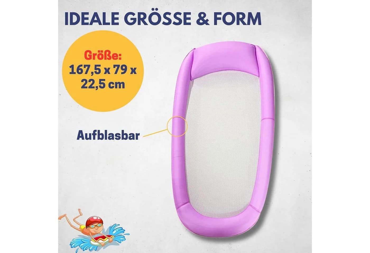 Best Sporting Wasserhängematte Mesh Mat Aufblasbare Luftmatratze mit Netzboden