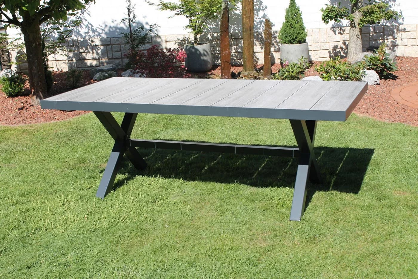 Leco Gartentisch Tisch Manhattan XXL - Anthrazit - Bild 5